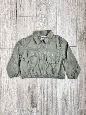EUC Oshkosh B’gosh Girls Army Green Cotton Denim Jacket size 10